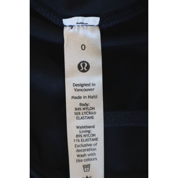Lululemon W5BXQS Women Sz 0 True Navy Blue Fast Free High-Rise 25" Tights - Picture 10 of 16